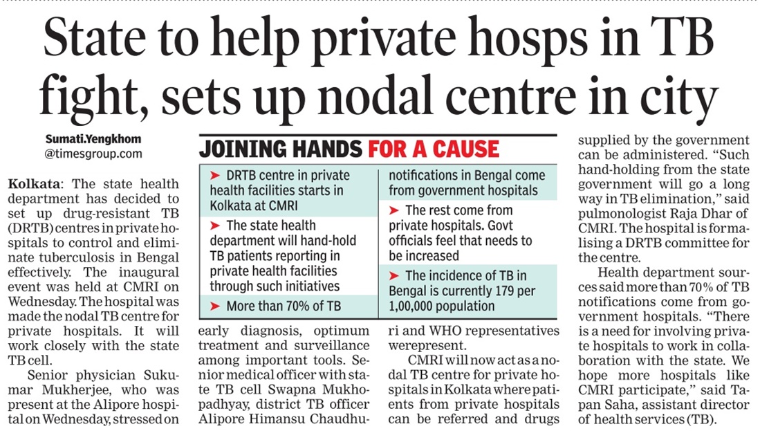 State to help private hosps in TB fight, sets up nodal centre in city